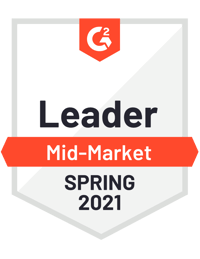 G2 Leader Mid-Market Spring 2021