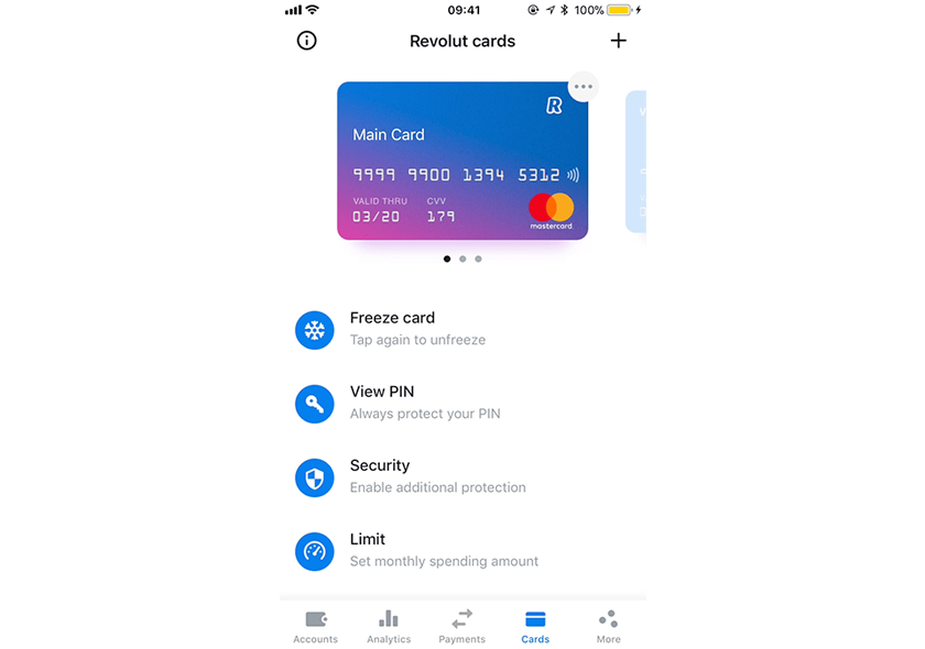 Revolut screen shot on phone